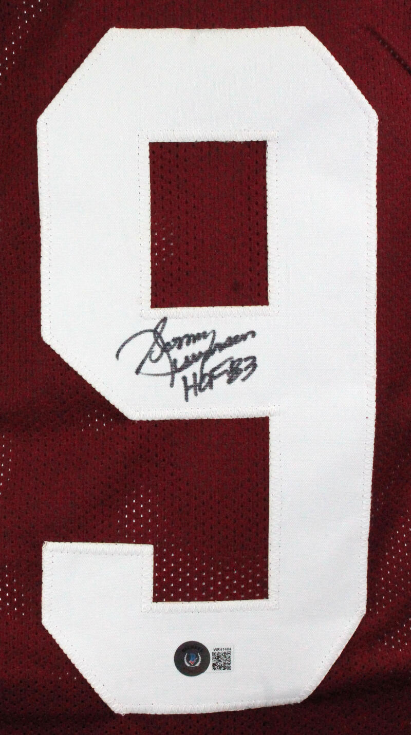 Sonny Jurgensen Autographed White Pro Style Jersey w/HOF-Beckett W Hologram