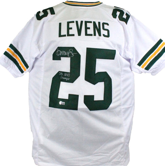 RSA Dorsey Levens Signed Pro-Edition White Football Jersey (Beckett)