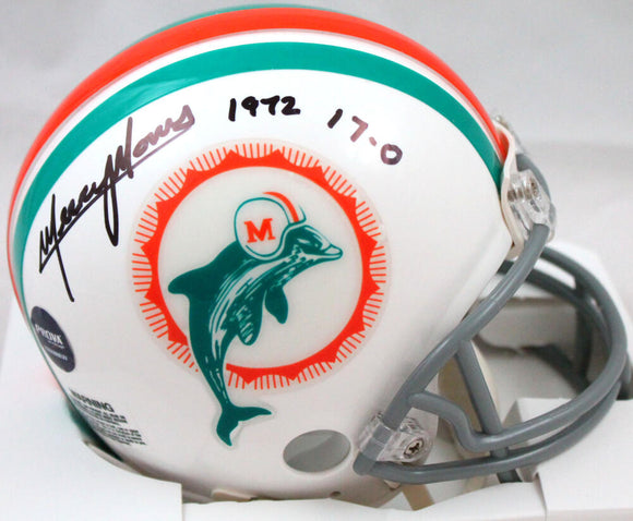 Mercury Morris Autographed MIami Dolphins 1972 Mini Helmet w/Insc.-Pro –  The Jersey Source