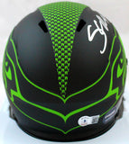 Shaun Alexander Autographed Seattle Seahawks Eclipse Speed Mini Helmet-Beckett W Hologram *Silver