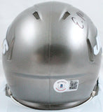 Elijah Moore Signed New York Jets Flash Speed Mini Helmet- Beckett W Hologram *Black