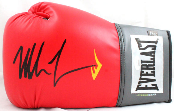 Mike Tyson Autographed Red EverfreshBoxing Glove- JSA W Auth *left