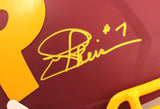 Joe Theismann Signed F/S Redskins Amp Speed Helmet w/2 Insc.-Beckett W Hologram *Yellow