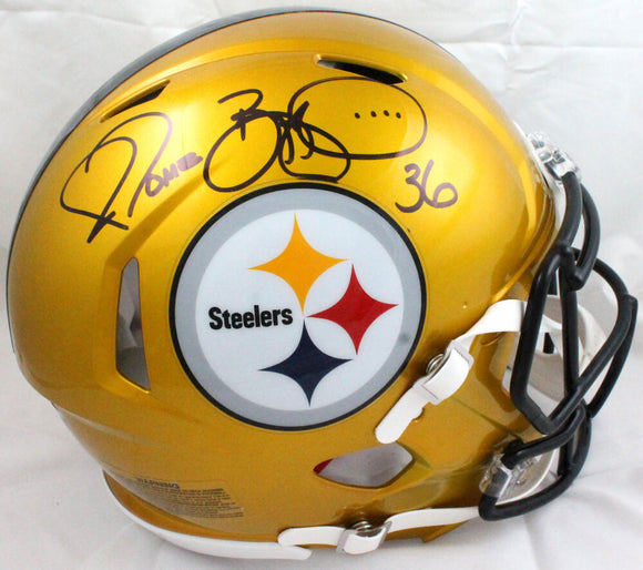 Jerome Bettis Autographed Pittsburgh Steelers F/S Flash Speed Authentic Helmet -Beckett W Hologram *Black Image 1