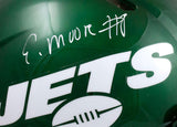 Elijah Moore Autographed New York Jets F/S Speed Authentic Helmet-Beckett W Hologram *White Image 2