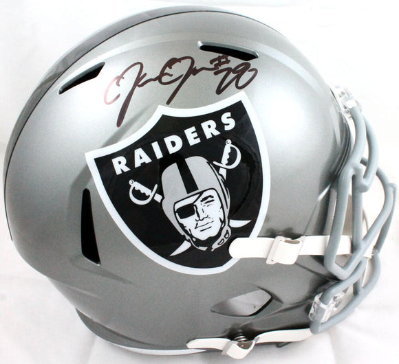 Josh Jacobs Autographed Las Vegas Raiders F/S Flash Speed Helmet-Beckett W Hologram