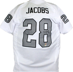 Josh Jacobs Autographed White Color Rush Pro Style Jersey-Beckett