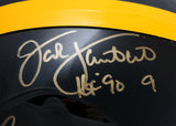 Ham Lambert Russell Autographed Pittsburgh Steelers F/S Helmet w/ 2 Insc- JSA W *Gold  Image 2