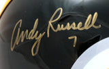 Ham Lambert Russell Autographed Pittsburgh Steelers F/S Helmet w/ 2 Insc- JSA W *Gold  Image 3