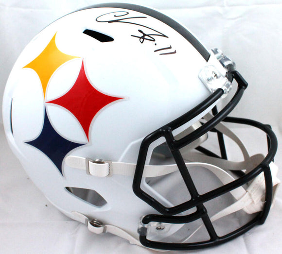 Chase Claypool Autographed Pittsburgh Steelers F/S AMP Speed Helmet- Beckett W Auth *Black Image 1