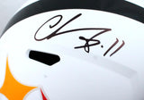 Chase Claypool Autographed Pittsburgh Steelers F/S AMP Speed Helmet- Beckett W Auth *Black Image 2