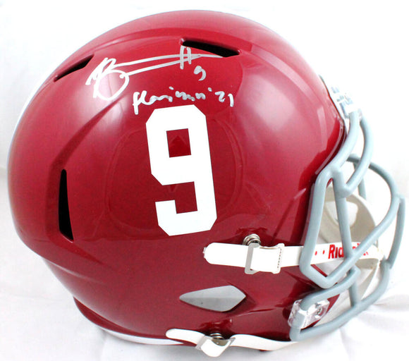 Bryce Young Autographed Alabama Crimson Tide F/S Speed Helmet w/Heisman-Beckett W Hologram *Silver Image 1