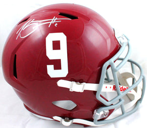 Bryce Young Autographed Alabama Crimson Tide F/S Speed Helmet-Beckett W Hologram *Silver Image 1