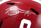 Bryce Young Autographed Alabama Crimson Tide F/S Speed Helmet-Beckett W Hologram *Silver Image 5