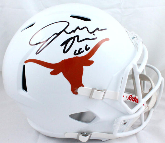 Joseph Ossai Autographed Texas Longhorns F/S Speed Helmet-Beckett W Hologram *Black Image 1