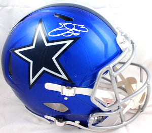 Emmitt Smith Autographed F/S Dallas Cowboys Flash Speed Authentic Helmet-Beckett W Hologram *White Image 1