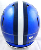 Emmitt Smith Autographed F/S Dallas Cowboys Flash Speed Authentic Helmet-Beckett W Hologram *White Image 4