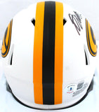 Davante Adams Autographed Green Bay Packers Lunar Speed Mini Helmet-Beckett W Hologram *Black Image 3