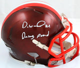 Denzel Ward Autographed Cleveland Browns Flash Speed Mini Helmet w/Insc.-Beckett W Hologram Image 1
