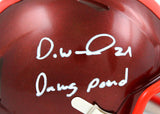 Denzel Ward Autographed Cleveland Browns Flash Speed Mini Helmet w/Insc.-Beckett W Hologram Image 2