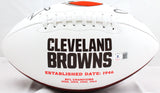 Jeremiah Owusu-Koramoah/Denzel Ward Autographed Cleveland Browns Logo Football-Beckett W Hologram Image 4