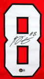 AJ Green Autographed Red College Style Jersey- Beckett W Hologram *Black Image 2