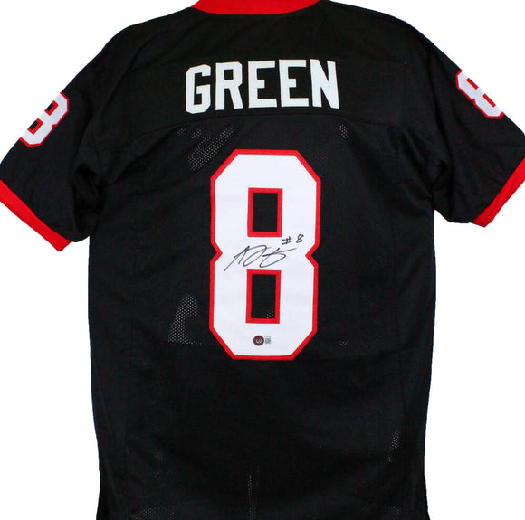 AJ Green Autographed Black College Style Jersey- Beckett W Hologram *Black Image 1