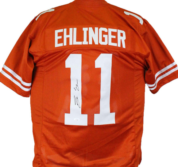 Sam Ehlinger Autographed Orange College Style Jersey- JSA W *Black Image 1