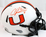 Andre Johnson Autographed Miami Hurricanes Lunar Speed Mini Helmet-JSA W *Orange Image 1