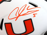 Andre Johnson Autographed Miami Hurricanes Lunar Speed Mini Helmet-JSA W *Orange Image 2