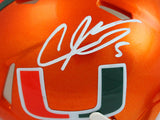 Andre Johnson Autographed Miami Hurricanes Flash Speed Mini Helmet-JSA W *White Image 2