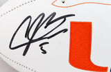 Andre Johnson Autographed Miami Hurricanes Logo Football- JSA W *Black Image 2