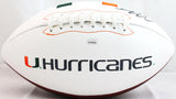 Andre Johnson Autographed Miami Hurricanes Logo Football- JSA W *Black Image 3