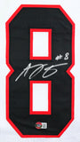 AJ Green Autographed White College Style Jersey- Beckett W Hologram *Silver Image 2