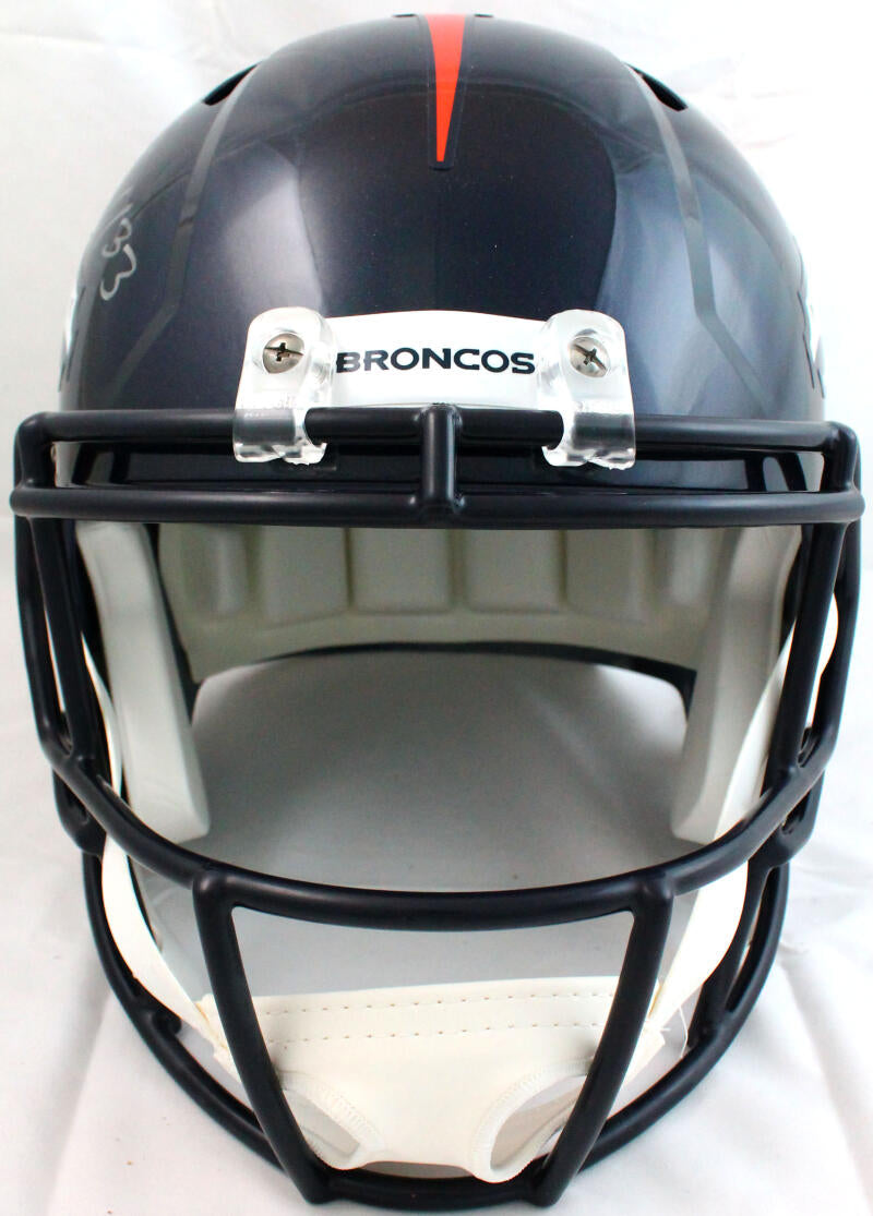 Javonte Williams Autographed Denver Broncos F/S Speed Helmet- Beckett – The  Jersey Source