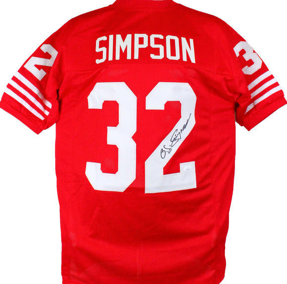 O.J. Simpson Autographed Red Pro Style Jersey - JSA W *Black – The Jersey  Source