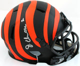 Ja'Marr Chase Autographed Cincinnati Bengals Eclipse Speed Mini Helmet -Beckett W Hologram *Silver Image 1