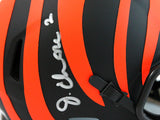 Ja'Marr Chase Autographed Cincinnati Bengals Eclipse Speed Mini Helmet -Beckett W Hologram *Silver Image 2