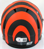 Ja'Marr Chase Autographed Cincinnati Bengals Eclipse Speed Mini Helmet -Beckett W Hologram *Silver Image 3