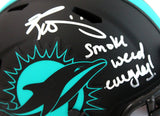 Ricky Williams Autographed Miami Dolphins Eclipse Speed Mini Helmet w/SWED-Beckett Hologram Image 2