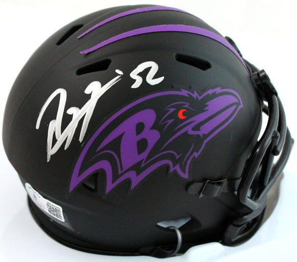 Ray Lewis Autographed Baltimore Ravens Eclipse Speed Mini Helmet-Beckett W Hologram Image 1
