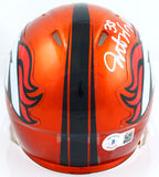 Javonte Williams Autographed Denver Broncos Flash Speed Mini Helmet-Beckett W Hologram *White Image 3