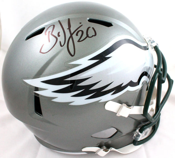 Brian Dawkins Autographed Eagles F/S Flash Speed Helmet-Beckett W Hologram *Black Image 1