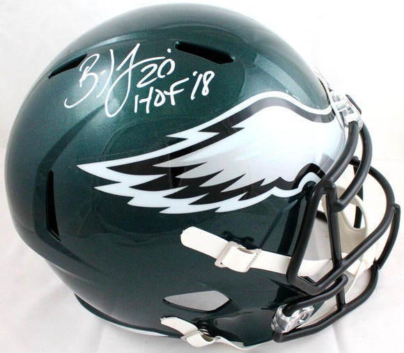 Brian Dawkins Autographed Eagles F/S Speed Helmet w/HOF-Beckett W Hologram *White Image 1