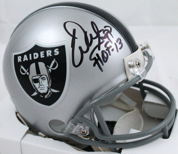 Warren Sapp Autographed Oakland Raiders Mini Helmet w/HOF *front-Beckett W Hologram *Black Image 1