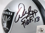 Warren Sapp Autographed Oakland Raiders Mini Helmet w/HOF *front-Beckett W Hologram *Black Image 2
