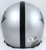 Warren Sapp Autographed Oakland Raiders Mini Helmet w/HOF *front-Beckett W Hologram *Black Image 3