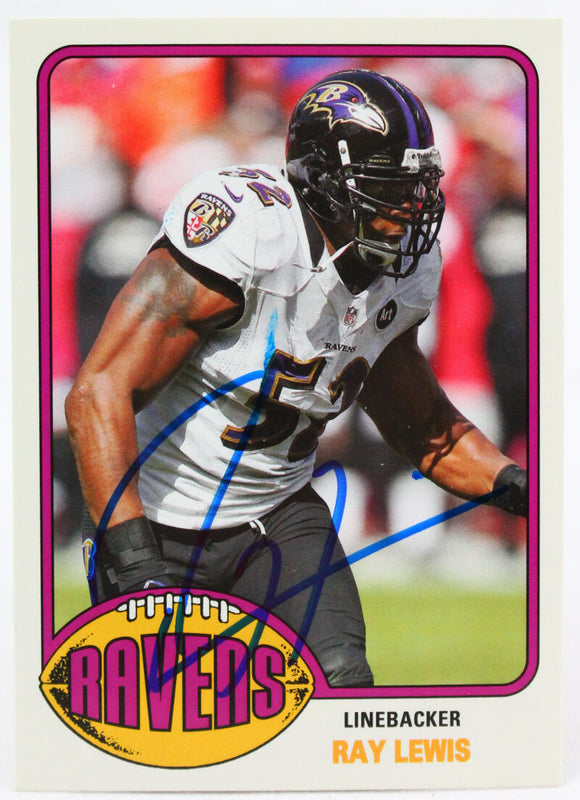 2013 Topps Archives #45 Ray Lewis Baltimore Ravens Autograph Beckett Witness  Image 1