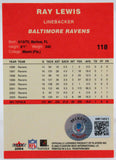 2004 Fleer #118 Ray Lewis Baltimore Ravens Autograph Beckett Witness  Image 2