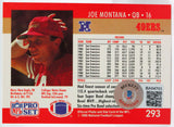 1990 Pro Set #293 Joe Montana SF 49ers Autograph Beckett Witness  Image 2